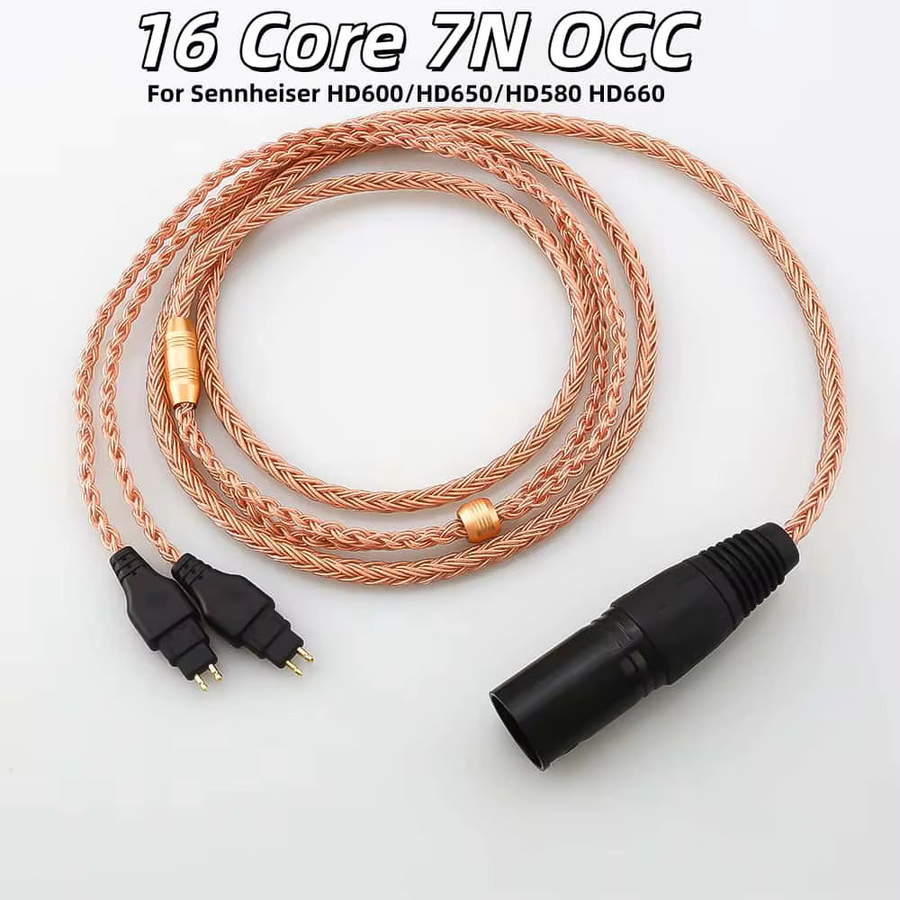 Sennheiser Hifi Audiophile Kopfhörerkabel 16-adrig 7N OCC mit XLR, 4,4mm und 2,5mm Anschlüssen für HD600, HD650 und HD660S - Bild 2
