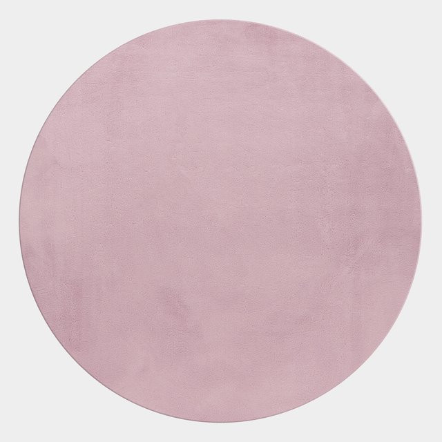Waschbarer Kurzflorteppich Kadima Design NECKAR, einfarbig, Rosa, Durchmesser: 160 cm - Bild 1