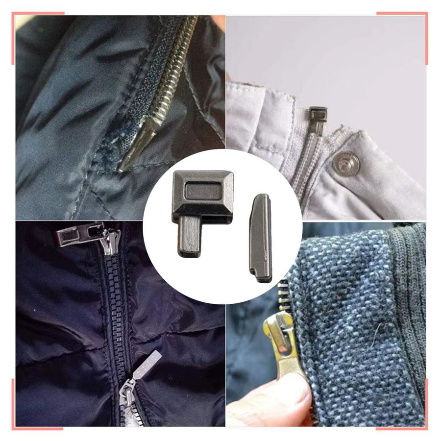 10 Metall Reißverschluss Reparatur Stopper in Silber für Schneider und Handwerk zum Einsetzen von Zipper Slidern - Bild 4