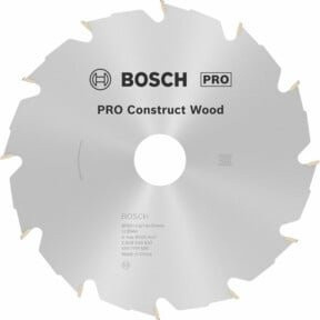 Bosch Construct Wood Hartmetall Kreissägeblatt, Farbe: Silber, Durchmesser: 180 mm, Bohrung: 30 mm, Schnittdicke: 2,6 mm, Zähneanzahl: 12 - Bild 1