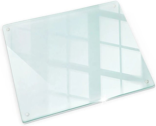 Tulup Schneidebrett aus Glas, rechteckig, transparent, B/T: 60 x 52 cm - Bild 1