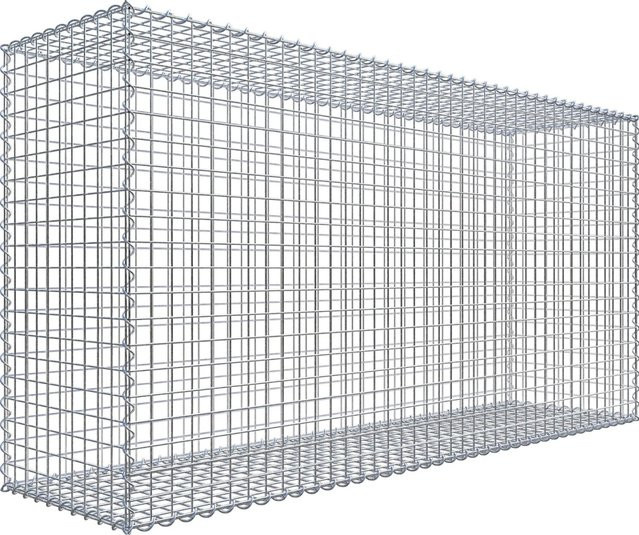 Gabiona Spiralgabione aus Stahl in Silbergrau, B/T/H: 200 x 50 x 100 cm - Bild 1