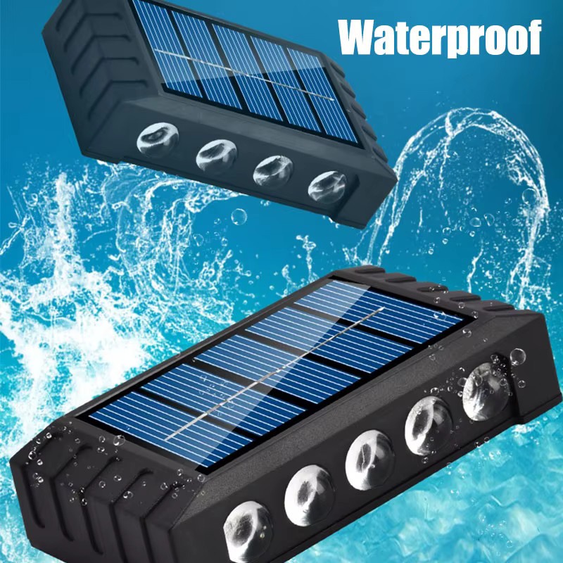 ESMARTER Solar Wandlampe LED für Garten und Außenbereich wasserdicht mit Up-and-Down-Beleuchtung - Bild 4