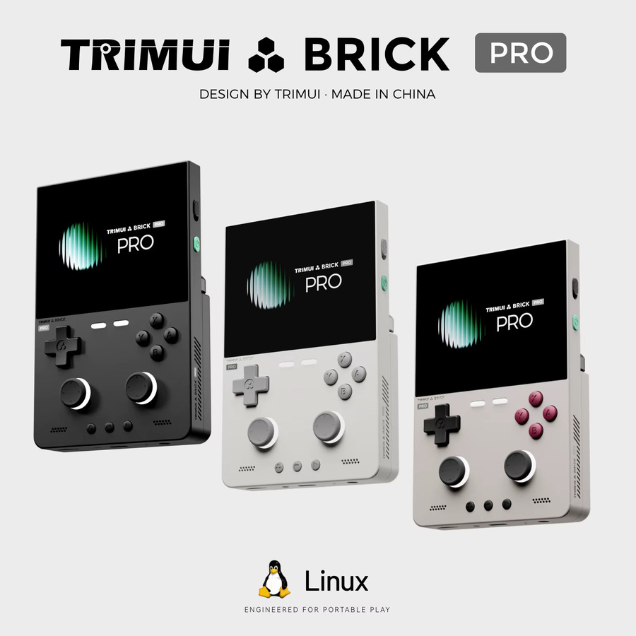 TrimUI Brick Pro Linux Open-Source Handheld-Konsole Retro-Spielgerät in Weiß mit 3,95 Zoll Display - Bild 5