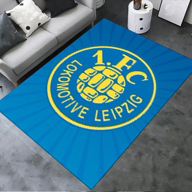On My Love Home Teppich Lokomotive Leipzig in Blau, rutschfest und waschbar, B/T: 90 x 60 cm - Bild 1