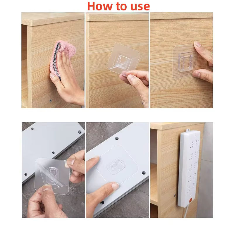LISM Selbstklebende Wandhaken transparent für Küche und Schlafzimmer 1–50 Paar - Bild 3