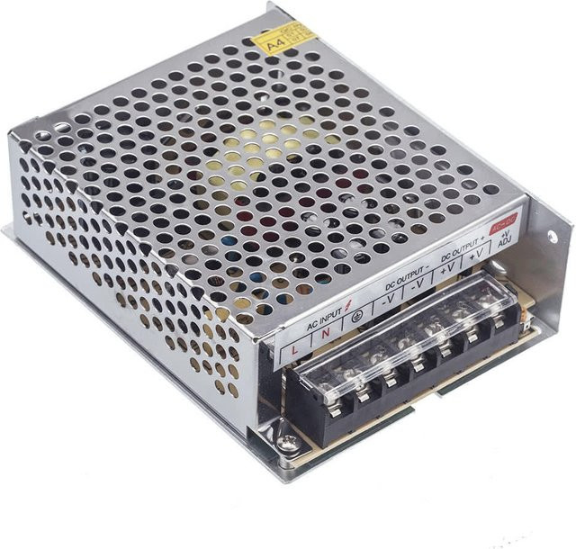 TOMTOP JMS Spannungswandler-Treiber DC24V 120W 5A für LED-Streifenbeleuchtung in Silber aus Aluminium - Bild 1