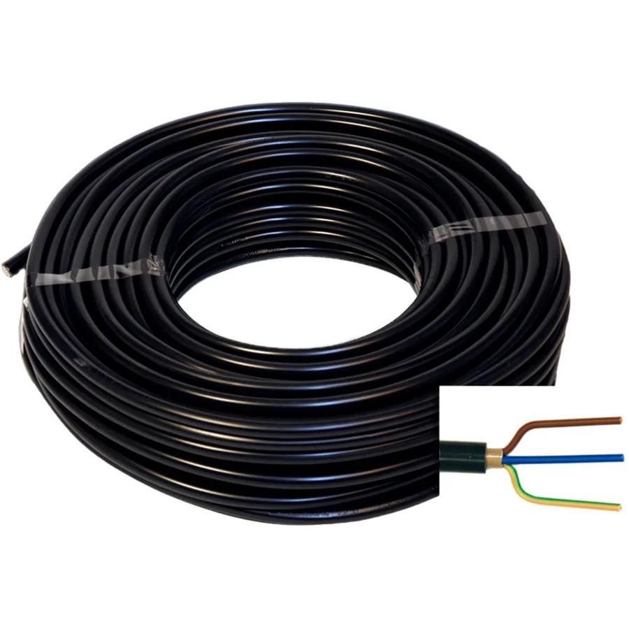Emskabel Erdkabel NYY-J 3 x 2,5 mm² Schwarz 50 m - Bild 2