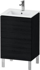 Duravit L-Cube Waschtischunterschrank in Schwarz Matt mit 2 Auszügen, B: 52 cm, T: 42,1 cm, H: 70,4 cm - Bild 1