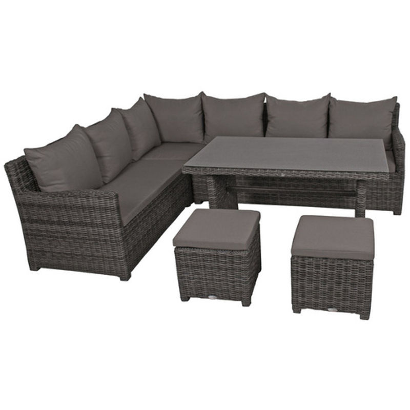 Garden Pleasure Eckloungeset Oviedo in Grau mit 8 Sitzplätzen, Aluminium und UV-beständigen Polstern - Bild 3