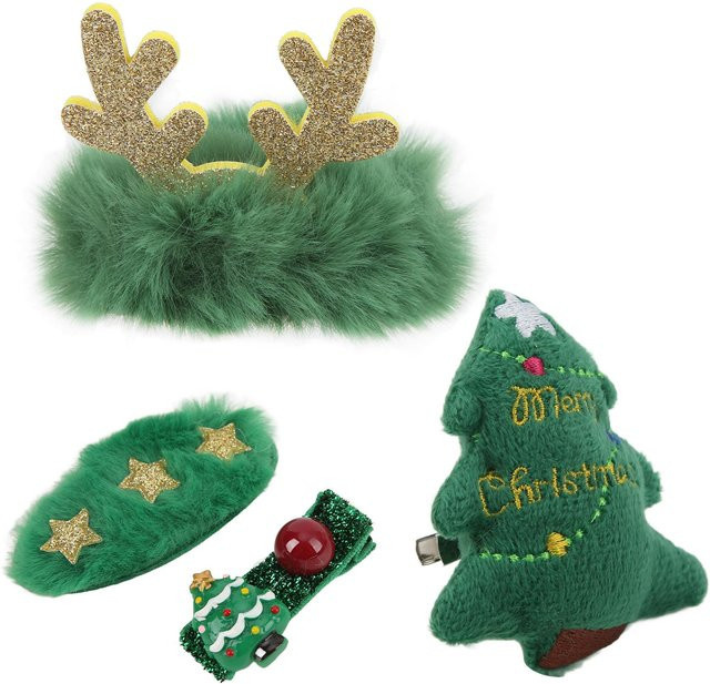 Haarspange GoolRC, Weihnachts-Haarnadel mit Brosche, Beige, Kinder - Bild 1