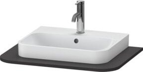 Duravit Waschtisch-Konsole Happy D.2 Plus in Graphit Supermatt mit 1 Ausschnitt, B: 65 cm, T: 48 cm - Bild 1