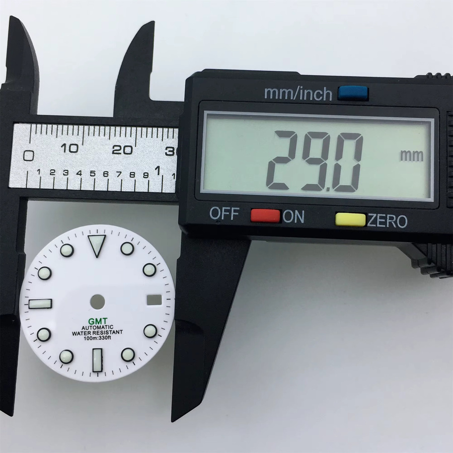 Uhrenzifferblatt NH34, 29 mm, grün leuchtend, passend für NH34 GMT-Uhrwerk - Bild 4