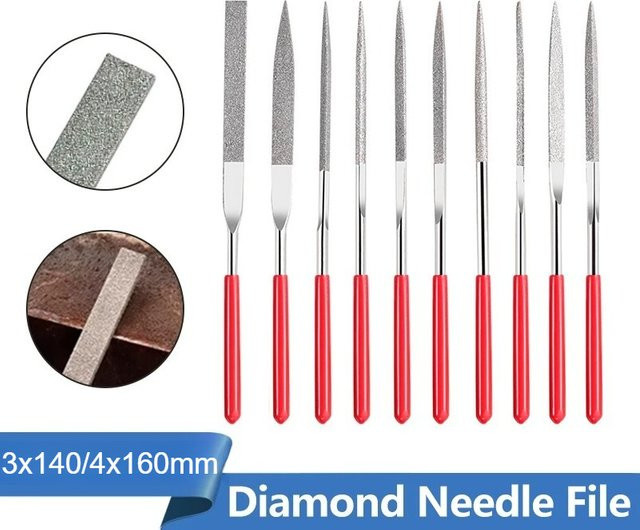 KRIOCY Diamantfeilen-Set mit Mini-Nadelfeilen für Metall, Stein, Glas und Schnitzereien - Bild 1