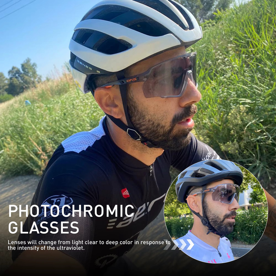 Kapvoe Sportsonnenbrille, Vollrand, Kunststoff, Unisex - Bild 3