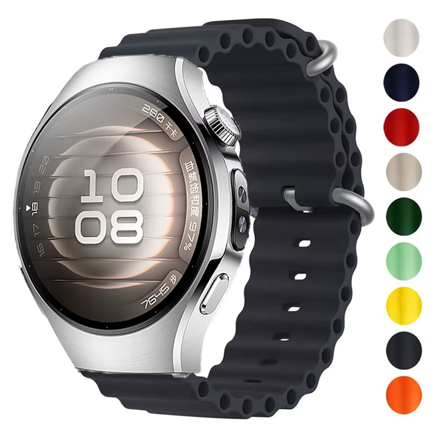 Jansin Uhrenarmband Silikon, Schwarz, Unisex - Bild 6