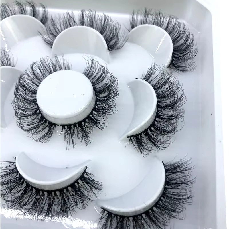 Ams 3D-Kunstwimpern, Black, 5 Paar, Natürlich, Unisex - Bild 2