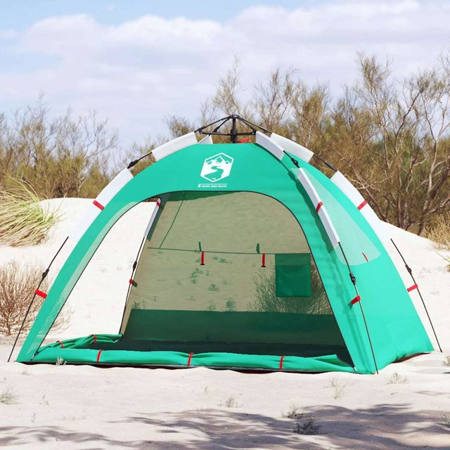 vidaXL Strandzelt für 2 Personen in Grün aus Polyester, wasserdicht - Bild 2
