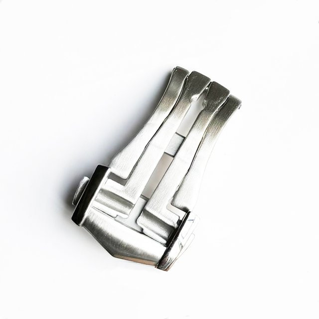 strapfreak Uhrenverschluss Edelstahl, Schmetterlingsschnalle, 16 mm, 18 mm, Silber, Unisex - Bild 1