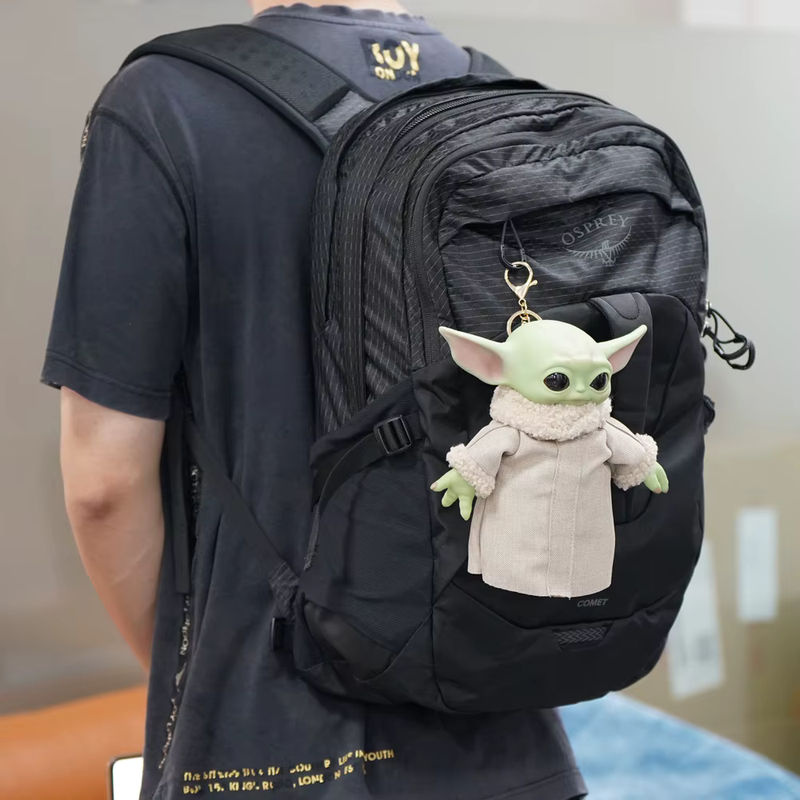 Bandai Baby Yoda Anime-Figur in Grün mit Textilkleidung, Höhe: 17 cm - Bild 3