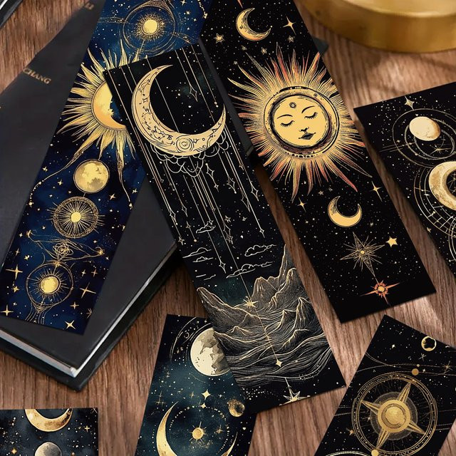 30 Stück Planeten-Lesezeichen aus Papier in Multicolour für Schule und DIY-Projekte - Bild 1