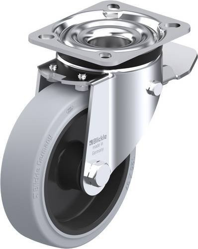 Blickle Lenkrolle LK-POEV 125R-1-ST-SG mit Feststeller, Rad-Durchmesser: 125 mm, Tragfähigkeit: 250 kg, Farbe: Grau/Schwarz - Bild 1