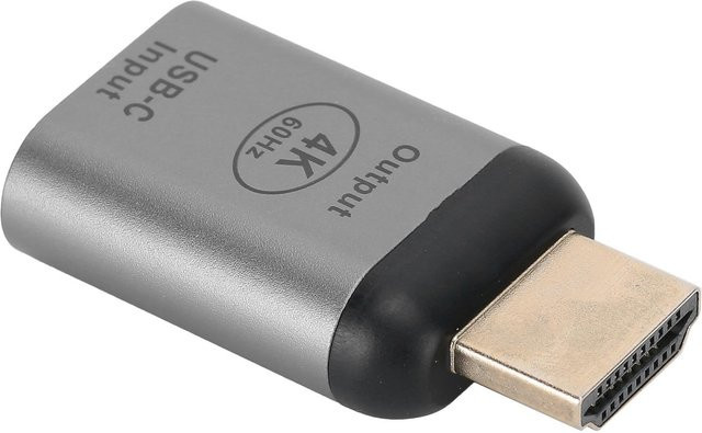 KONNWEI USB-C auf HDMI Adapter in Silber aus Aluminiumlegierung für Windows, Android und OS X - Bild 1