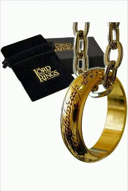 The Noble Collection Ring Der Eine Ring, vergoldet, Messing, Unisex - Bild 1