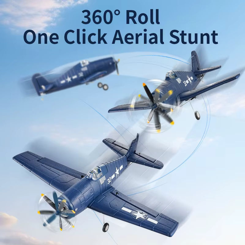 JIKEFUN F6F Hellcat RC Kampfflugzeug, ferngesteuertes Jet-Flugzeug, blau - Bild 2
