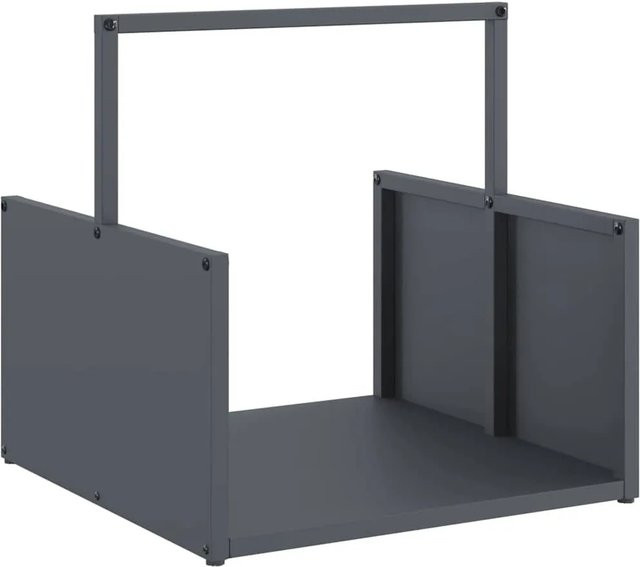 vidaXL Brennholzregal aus kaltgewalztem Stahl in Anthrazit, B/T/H: 40 x 40 x 40 cm - Bild 1