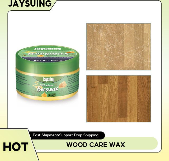 jaysuing Bienenwachs zur Pflege und Reinigung von Holzmöbeln und Holzböden zur Kratzerentfernung und Versiegelung - Bild 1
