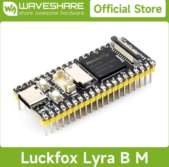 Luckfox Lyra RK3506G2 Linux Micro Development Board mit Triple-Core ARM Cortex-A7 und ARM Cortex-M0 Prozessoren, 128 MB DDR3L, Schwarz - Bild 1
