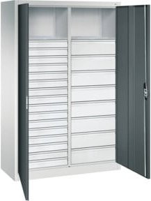 C+P Werkzeugschrank Acurado mit Schubladen und Türen, Grau/Anthrazit, B/T/H: 195 x 120 x 50 cm - Bild 1