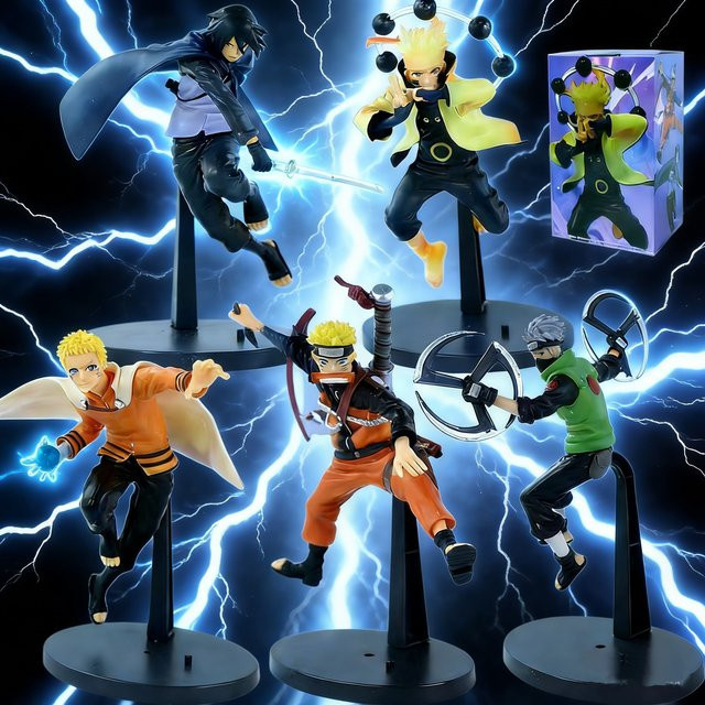 Bandai Naruto Actionfiguren, Sasuke Kakashi Uzumaki Gaara, PVC - Bild 1
