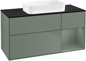V&B Waschtischunterschrank Finion mit Wandbeleuchtung, Breite: 120 cm, Tiefe: 60 cm, lackiert - Bild 1