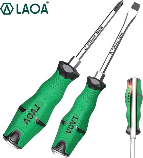 LAOA S2 Schlagmeißel-Schraubendreher mit ergonomischem Design in Grün - Bild 1