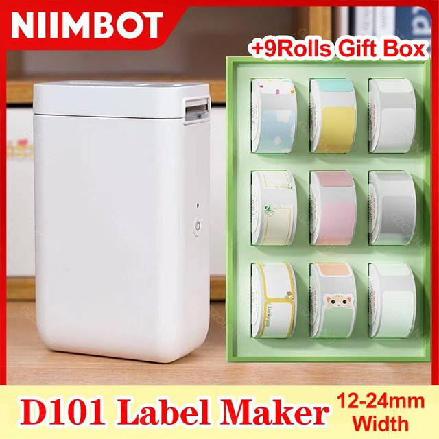 Niimbot Thermo Etikettendrucker D11 Upgrade mit 25mm Etikettenrollen in Weiß - Bild 1