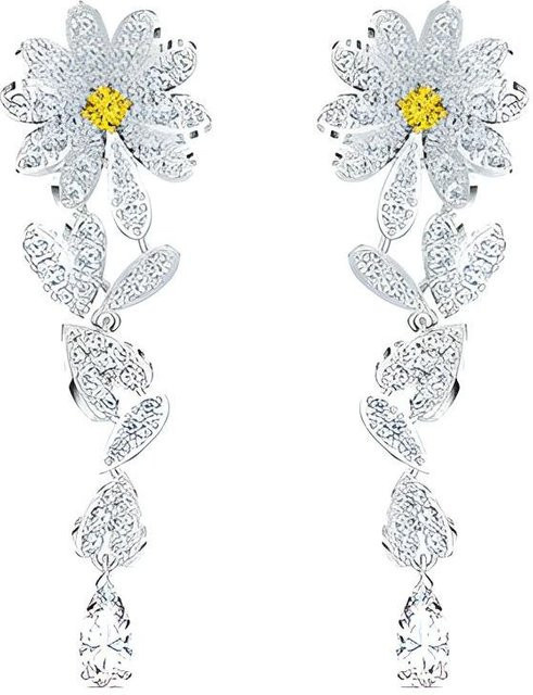 Swarovski Lange Hängeohrringe, Gold, Kristall, Damen - Bild 1