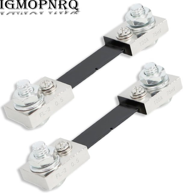 DC-Shuntwiderstand Strommonitor für DC-Amperemeter in Silber, 75mV, wählbar zwischen 10A und 500A - Bild 1