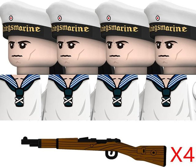 Yiran toy Militär Zweiter Weltkrieg Deutsche Marine Figuren Bausteine, ab 14 Jahren - Bild 1