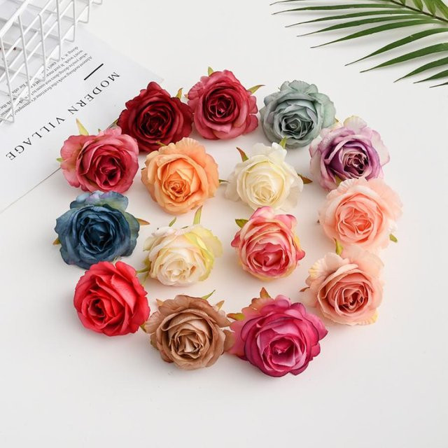 XIAOYINMO Künstliche Seidenrosen in Multicolour für DIY-Dekorationen, Hochzeiten und Valentinstag - Bild 1