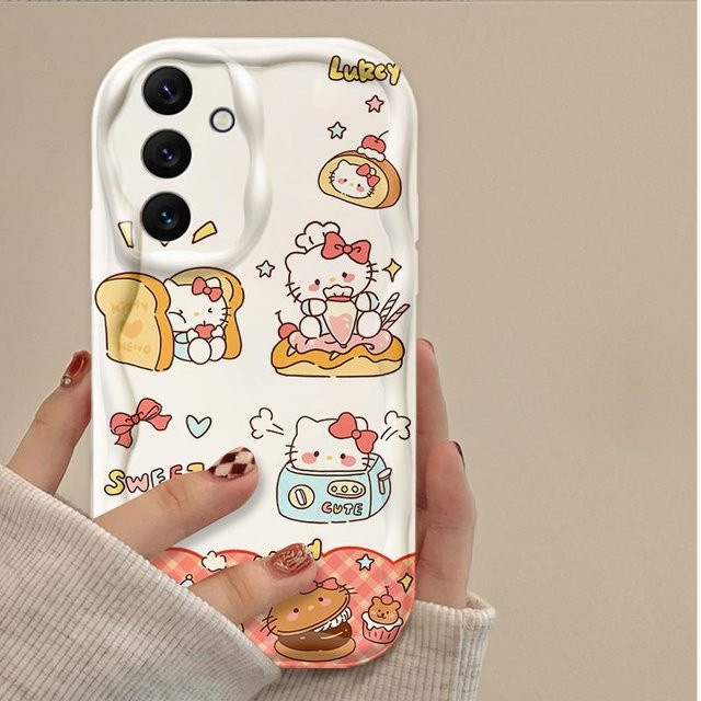 Cartoon Hello Kitty Handyhülle für Samsung Galaxy A-Serie in Weiß - Bild 1