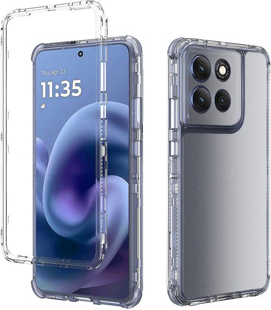 Stoßfeste 3 in 1 Hybrid Schutzhülle für Motorola Moto G86 5G und Motorola G56 5G sowie G06, transparente Handyhülle mit Airbag-Ecken aus PC und TPU - Bild 1