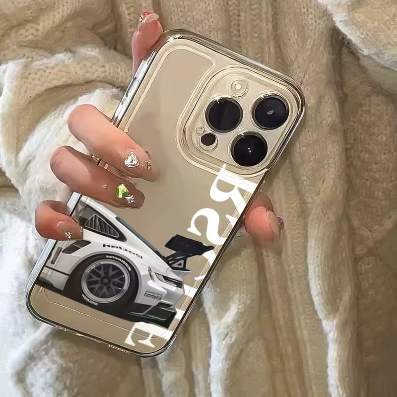 SKCCM Transparente Handyhülle mit Sportwagen-Design für iPhone 11 bis iPhone 17 Pro Max und 17Air, Klare Stoßfänger-Schutzhülle - Bild 6
