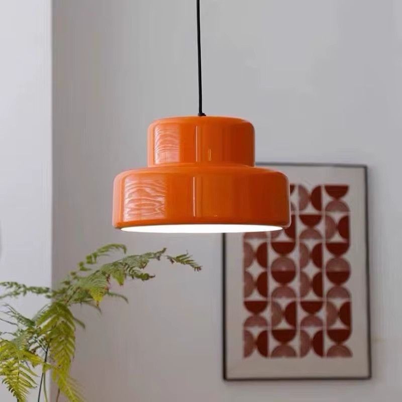 Claeted Pendelleuchte Bauhaus Modernes Glas in Orange - Bild 2