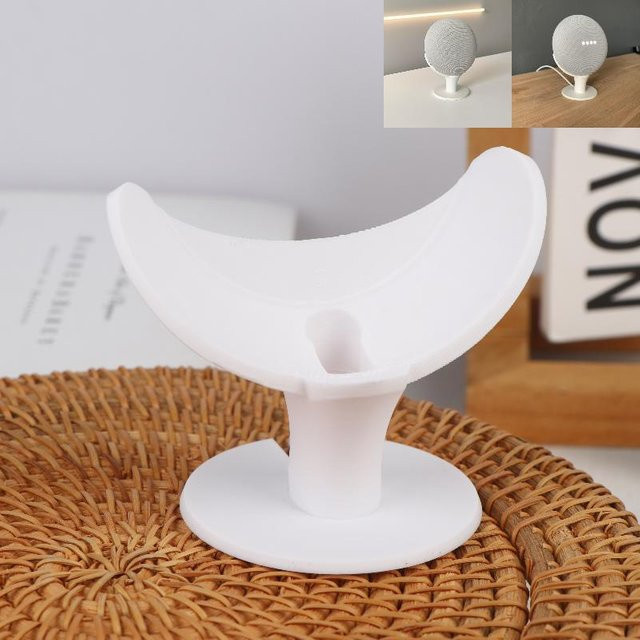 JETTING Halterung für Google Nest/Home Mini Smart Speaker, Kompakter Desktop-Aufbewahrungsständer, Weiß - Bild 1