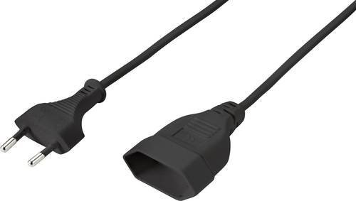 Sygonix Strom Verlängerungskabel Schwarz H03VVH2-F 2x 0,75mm² 0,20m - Bild 1