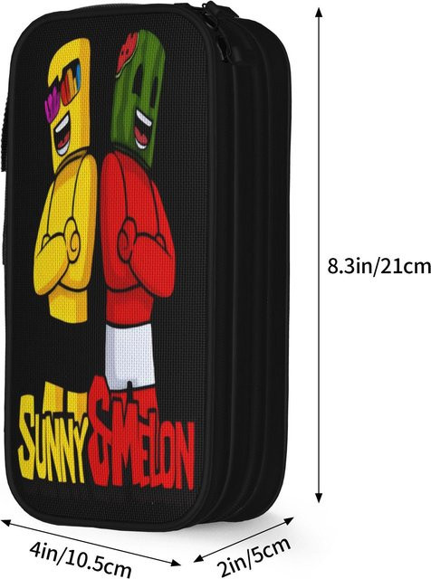 Fancy Style Studio Federmäppchen mit Melonen-Design und großer Kapazität, Mehrfarbig - Bild 1