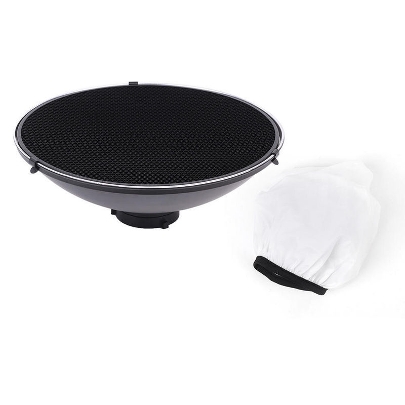 Aimo 16-Zoll Beauty Dish Softbox mit Diffusor und Wabengitter für Bowens-Halterung, Schwarz, B/T/H: 41 x 41 x 14,5 cm - Bild 4