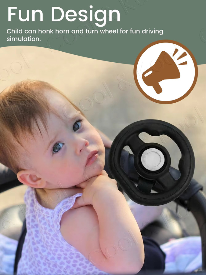 Kisslanding Kinderwagen-Lenkrad, mit Hupeffekt, 360°-Drehung - Bild 5
